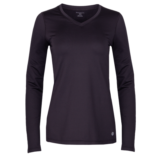 Doeskin V-Neck Top#color_black