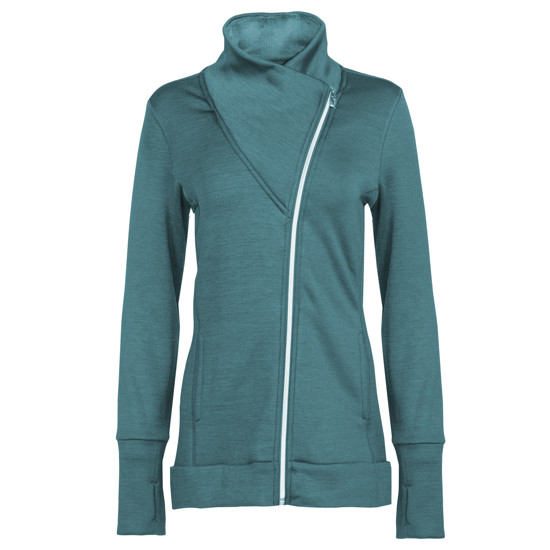 Fleece sales asymmetrical jacket